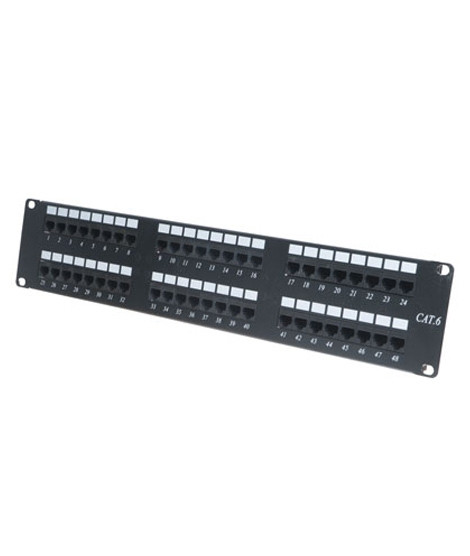 iShopping - Vivanco Cat-6A/Cat-6 48 Port Patch Panel - Frame Only