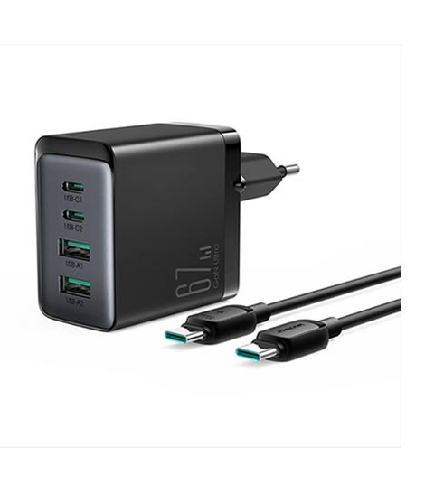 iShopping - Joyroom Gan Ultra 67W Fast Charger With Type C To C Cable Black (TCG02)