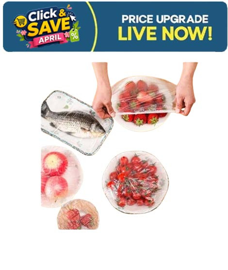 iShopping - Matrix Disposable Plastic Stretchable Bowl Covers - Pack Of 100
