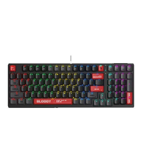 iShopping - A4tech Bloody S98 Red Switch Mechanical Keyboard Black