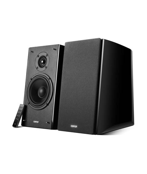 iShopping - Edifier Powered Bluetooth Bookshelf Speakers Black (R2000DB)