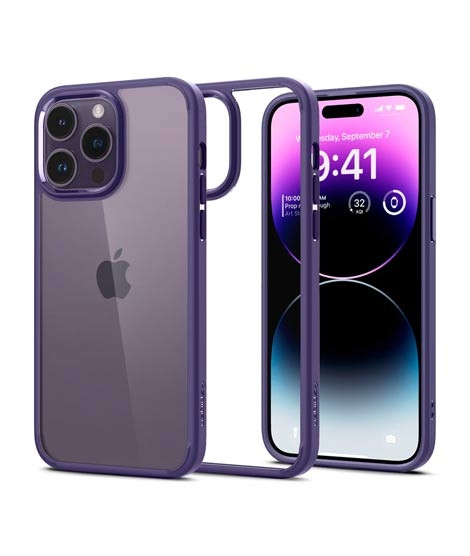 iShopping - Spigen Ultra Hybrid Case For iPhone 14 Pro Deep Purple (ACS05577)