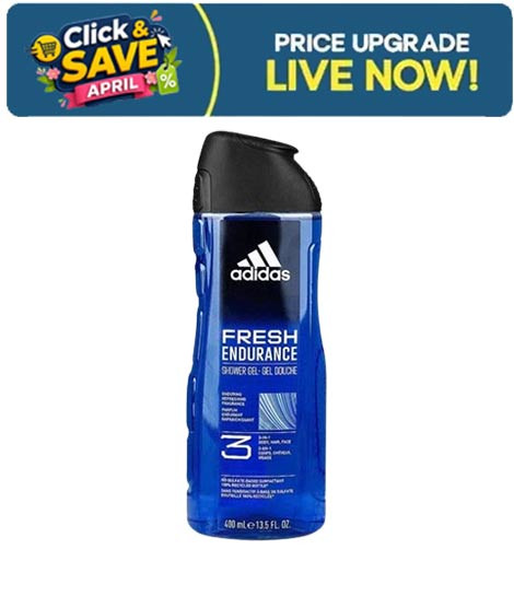 iShopping - Adidas 3 in 1 Fresh Endurance Shower Gel - 400ml