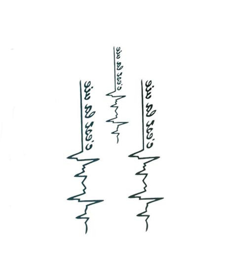 iShopping - Muzamil Store Electrocardiogram Waterproof Temporary Tattoo Black