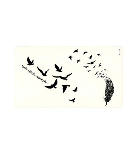 iShopping - Muzamil Store Flying Birds Removable Tattoo Stickers Black