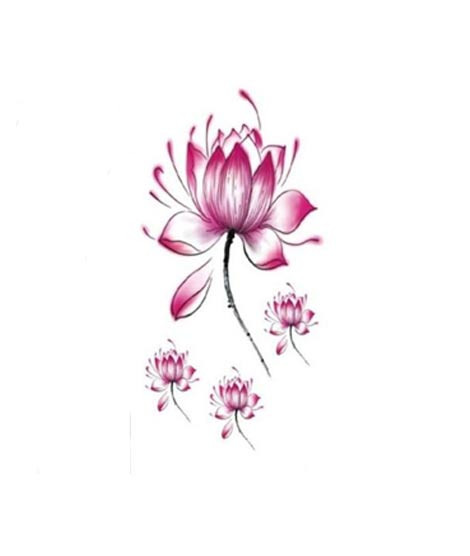 iShopping - Muzamil Store Red Heart Blossom Flower Temporary Tattoo Sticker