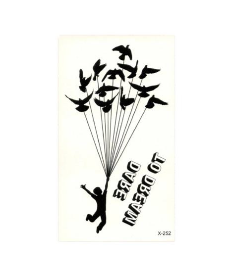 iShopping - Muzamil Store Dare To Dream Water Switch Tattoo Sticker Black