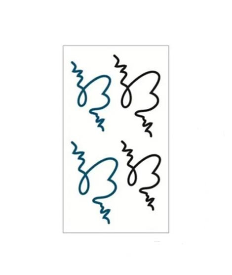iShopping - Muzamil Store Messy Heart Waterproof Tattoo Sticker Black