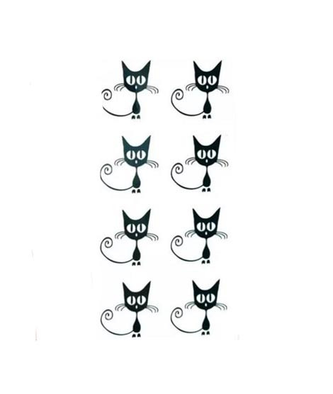 iShopping - Muzamil Store Cat Scare Cartoon Waterproof Tattoo Sticker Black