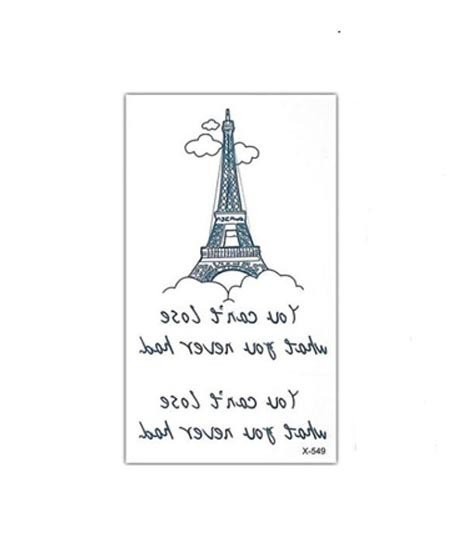 iShopping - Muzamil Store Eiffill Tower Art Makeup Tattoo Sticker Black
