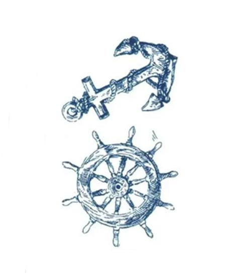 iShopping - Muzamil Store Anchor Flash Temporary Tattoo Sticker Black