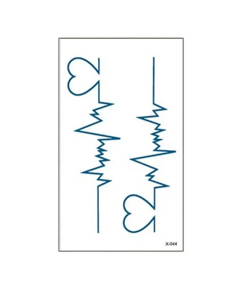 iShopping - Muzamil Store Love Heartbeat Wave Temporary Tattoo Sticker