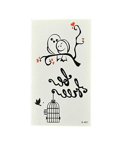 iShopping - Muzamil Store Bird Cage Small Cute Temporary Tattoo Sticker