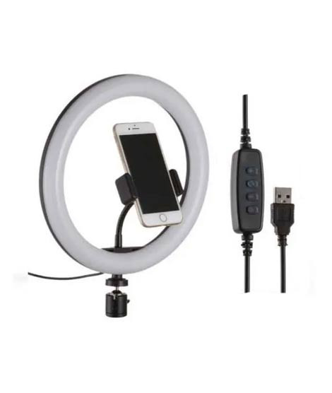 iShopping - Muzamil Store Ring Light With Mobile Holder - Black