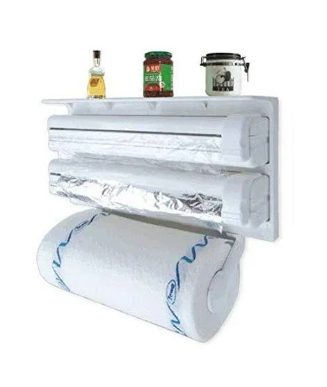 iShopping - Muzamil Store 3 In 1 Triple Paper Roll Dispenser - White