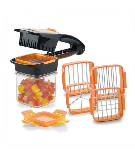 iShopping - Muzamil Store 5 in 1 Multi Food Vegetable Cutter Slicer - Orange