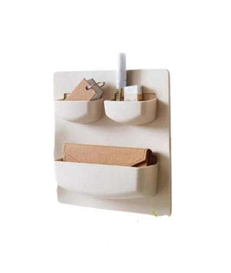 iShopping - Muzamil Store Wall Rack Plastic Holder - Beige