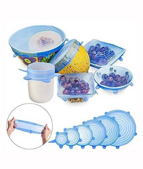 iShopping - Muzamil Store Reusable Silicone Food Storage Bowl Cover - 6Pcs