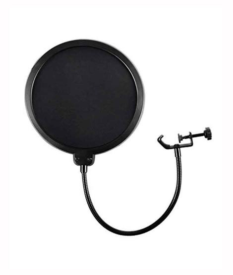iShopping - Muzamil Store Pop Filter For Microphone With Flexible Clip Stabilizing Arm