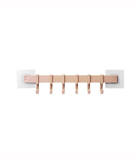 iShopping - Muzamil Store Bathroom 6 Wall Hooks Rack Plastic