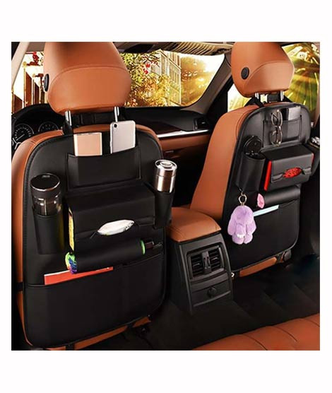 iShopping - Muzamil Store Leather Car Seat Back Organizer & Protector