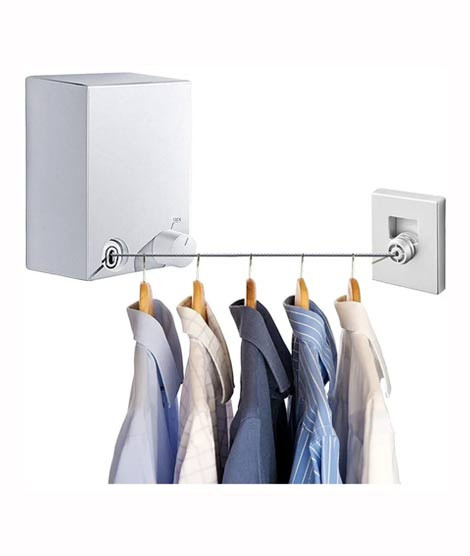 iShopping - Muzamil Store Wall Mounted Drying Retractable Clothesline Rope 4.2M