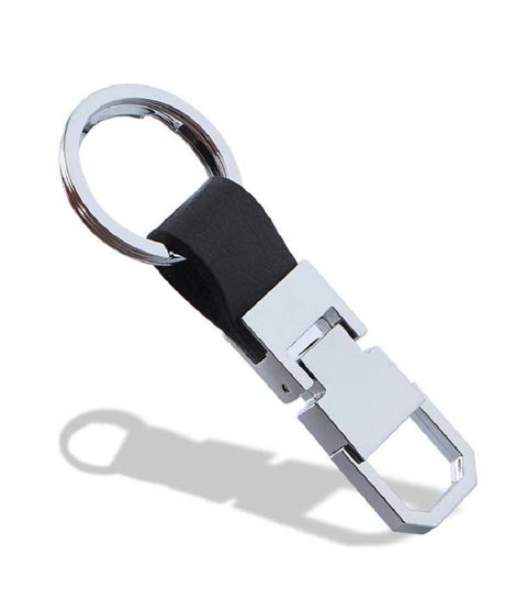 iShopping - Muzamil Store Leather Double Ring Metal Key Chain