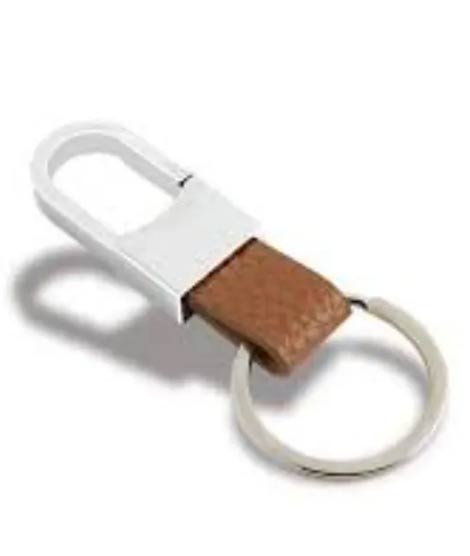 iShopping - Muzamil Store Leather Strap Ring Keychain Brown