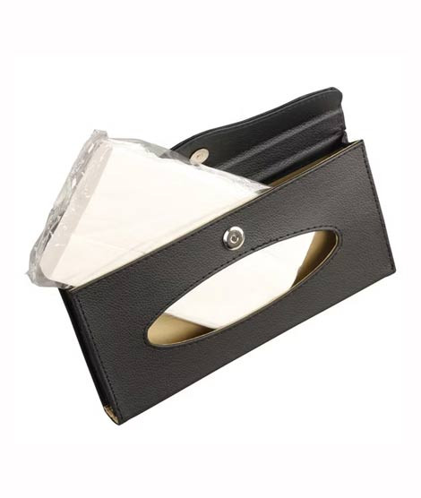 iShopping - Muzamil Store Leather Sun Visor Tissue Box Holder For Car