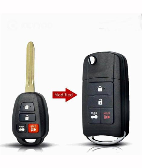 iShopping - Muzamil Store Modified Flip Remote Car Key Shell For Toyota 4 Button