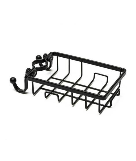 iShopping - Muzamil Store Sink Caddy Metal Rust Free Sponge Dish - Black