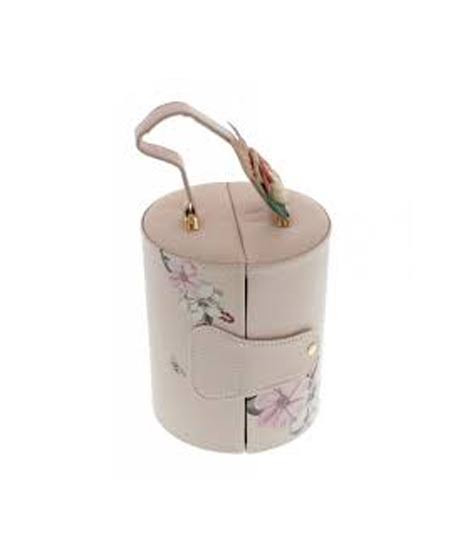 iShopping - Muzamil Store Pu Leather 3 Layer Round Jewelry Storage Box