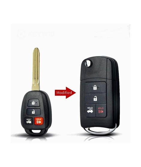iShopping - Muzamil Store 4 Button Folding Remote Key Shell For Toyota