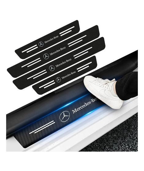 iShopping - Muzamil Store Car Door Fiber Stickers For Mercedes Benz 4Pcs