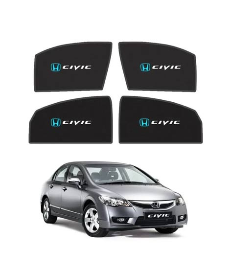 iShopping - Muzamil Store Sun Side Windows Shades With Logo Honda Civic (2006 to 2012)