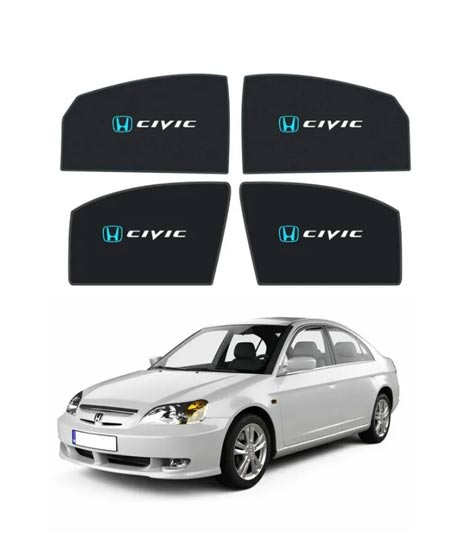 iShopping - Muzamil Store Sun Side Windows Shades With Logo Honda Civic (2001 to 2005)