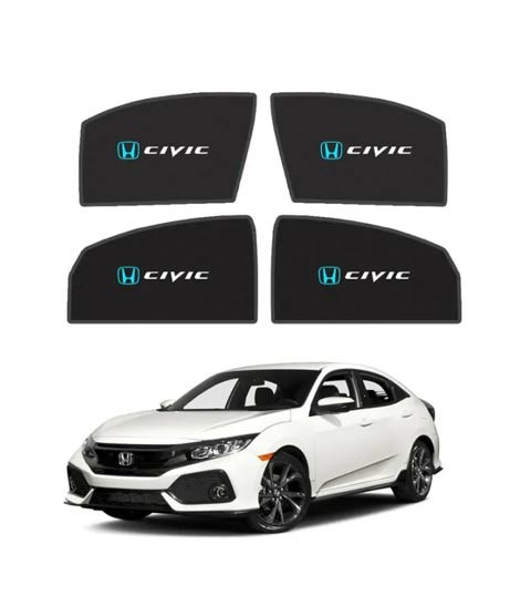 iShopping - Muzamil Store Sun Windows Shades With Logo Honda Civic (2017 to 2021)