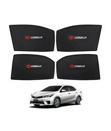 iShopping - Muzamil Store Side Windows Sun shades With Logo Toyota Corolla 