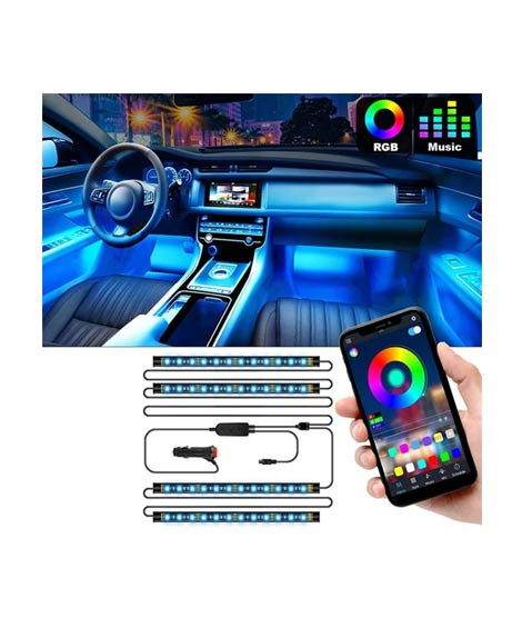 iShopping - Muzamil Store 12 LED Flexible Light With Bluetooth Control For Car