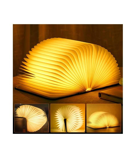 iShopping - Muzamil Store Wooden Mini Book Table Lamp Light - Large