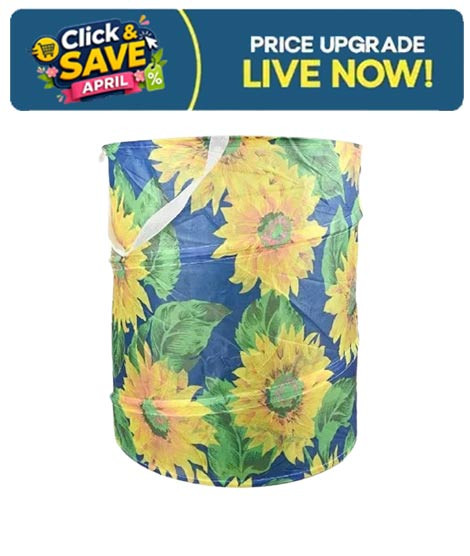 iShopping - Muzamil Store Folding Cotton Fabric Waterproof Basket With Button