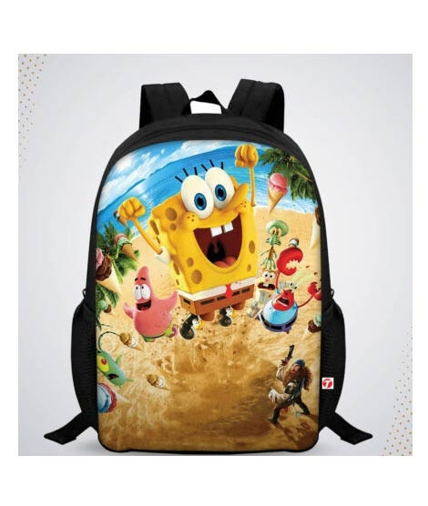 iShopping - Traverse Spongebob Digital Printed Kids Bag - Black (T114S)