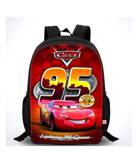 iShopping - Traverse Cars Digital Printed Kids School Bag - Black (T295S)