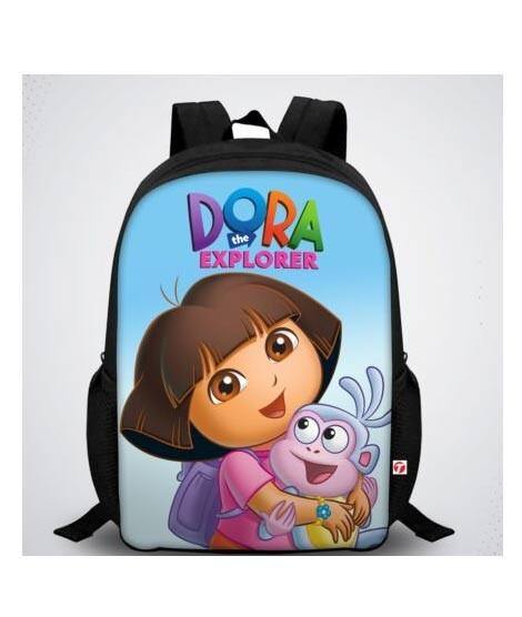 iShopping - Traverse Dora Digital Printed Kids School Backpack - Black (T865S)