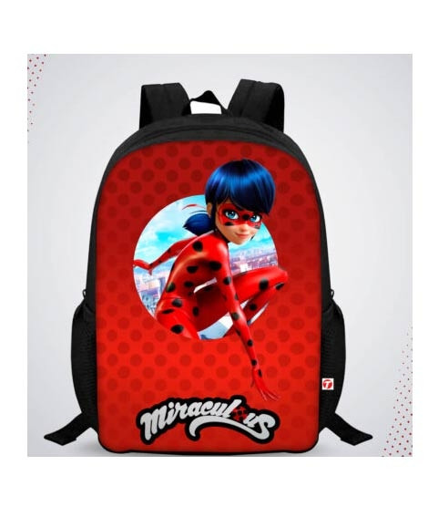 iShopping - Traverse Miraculous Ladybug Digital Printed Kids School Backpack - Black (T322S)