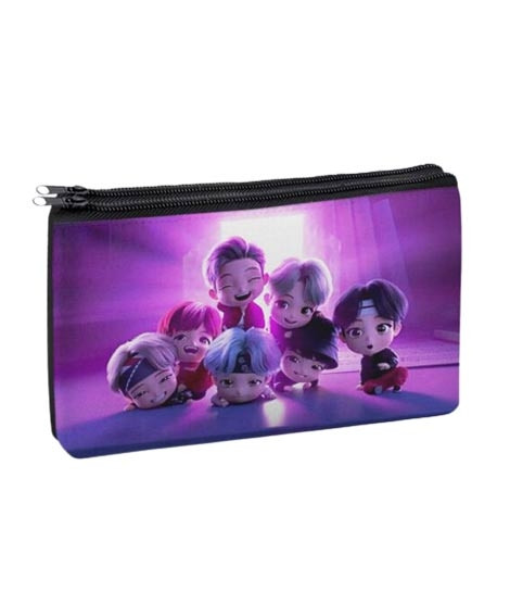 iShopping - Traverse BTS Army Digitally Printed 2 Zipper Pencil Pouch (1049)
