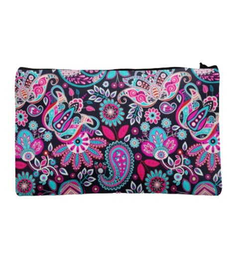 iShopping - Traverse Floral Design Digitally Printed Pencil Pouch For Girls (T912)