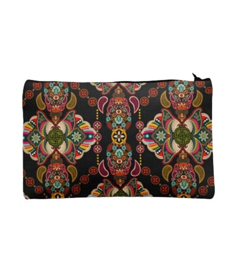 iShopping - Traverse Floral Design Digitally Printed Pencil Pouch For Girls (T902)