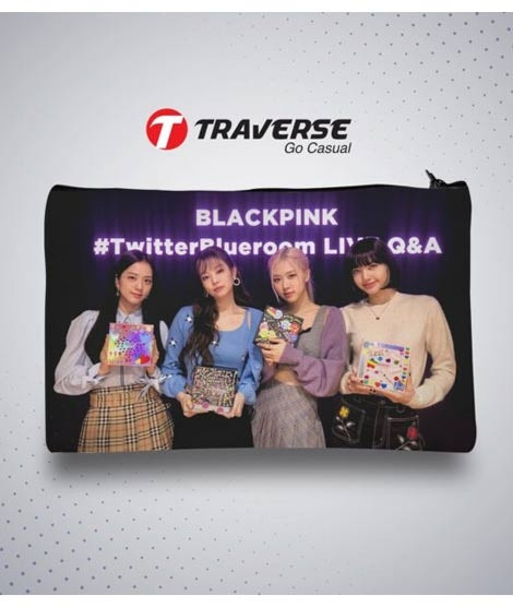 iShopping - Traverse Black Pink Digitally Printed Pencil Pouch (T413)