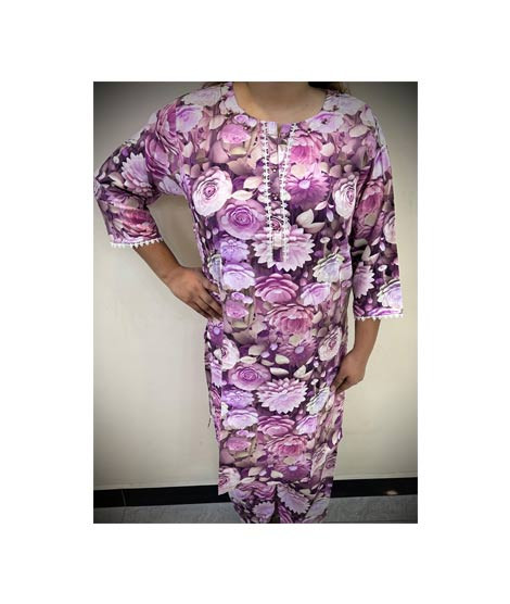 iShopping - Ah Fashion Boski linen 2 Pcs Shalwar Kameez For Women (0005)